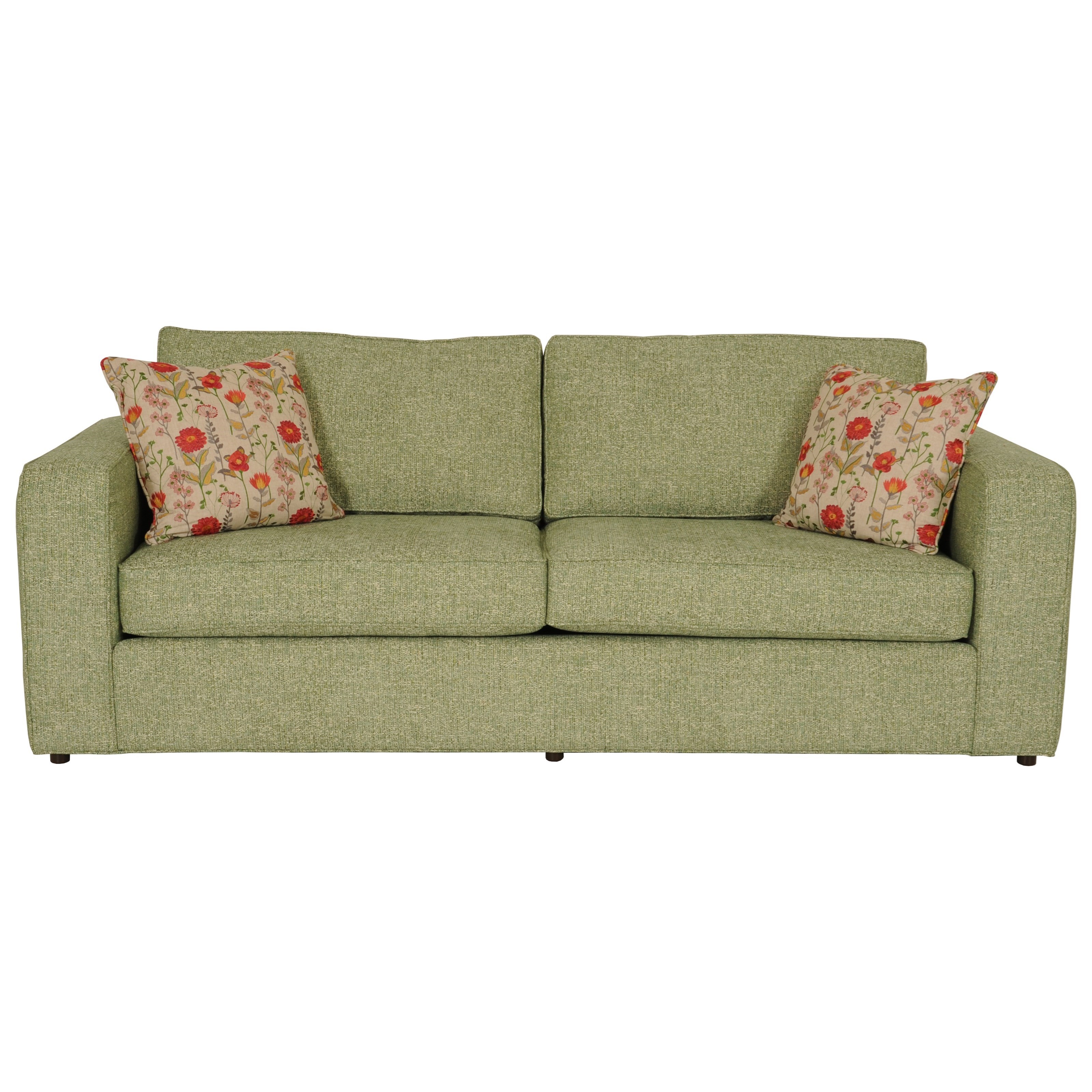 Norwalk Milford 84380 Contemporary Long Sofa with Track Arms Wayside